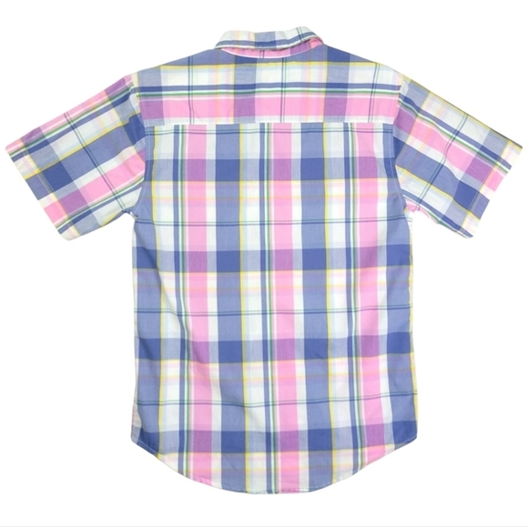 Wrangler Boy pastel plaid button Down Size XL 14/16 - Picture 3 of 9